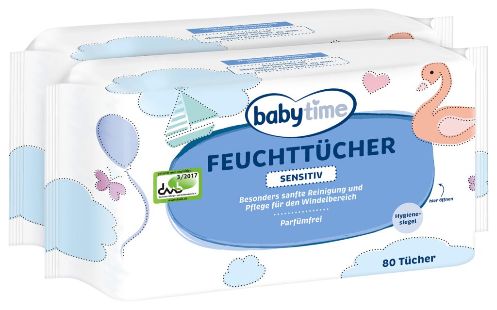 babytime Feuchttücher sensitiv Packshot