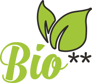 bio Logo Blüte Zeit