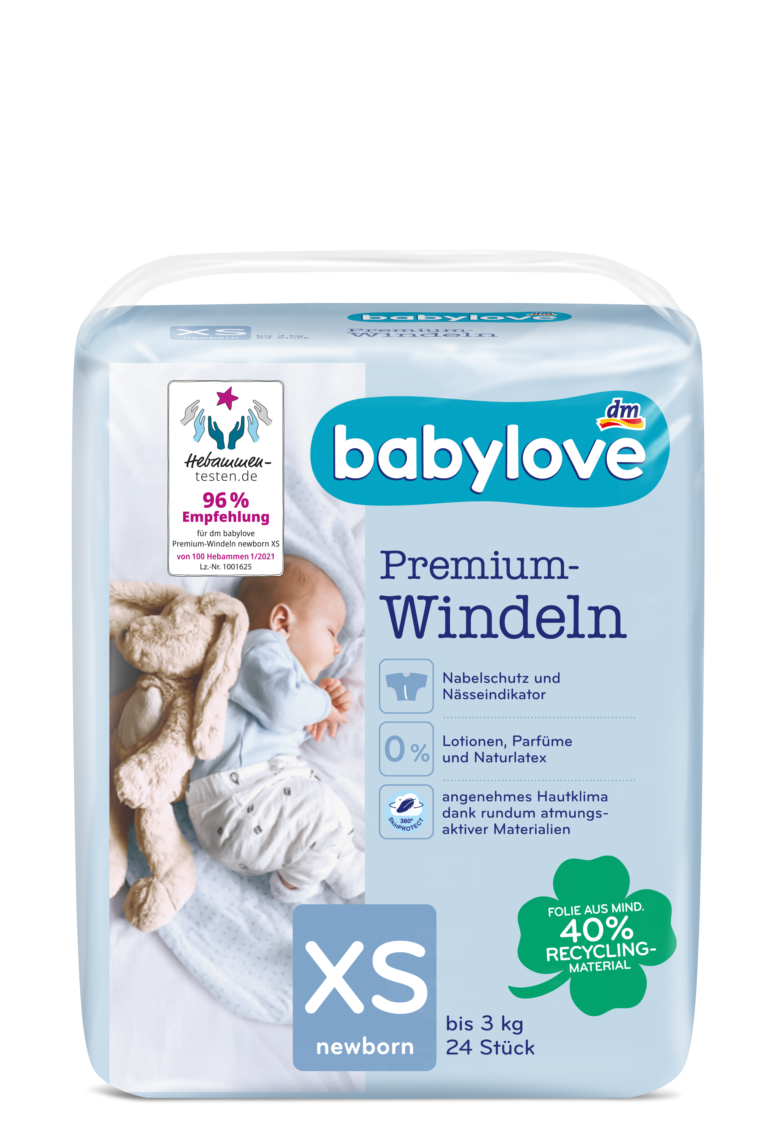 dm babylove PremiumWindeln newborn XS Hebammentesten.de
