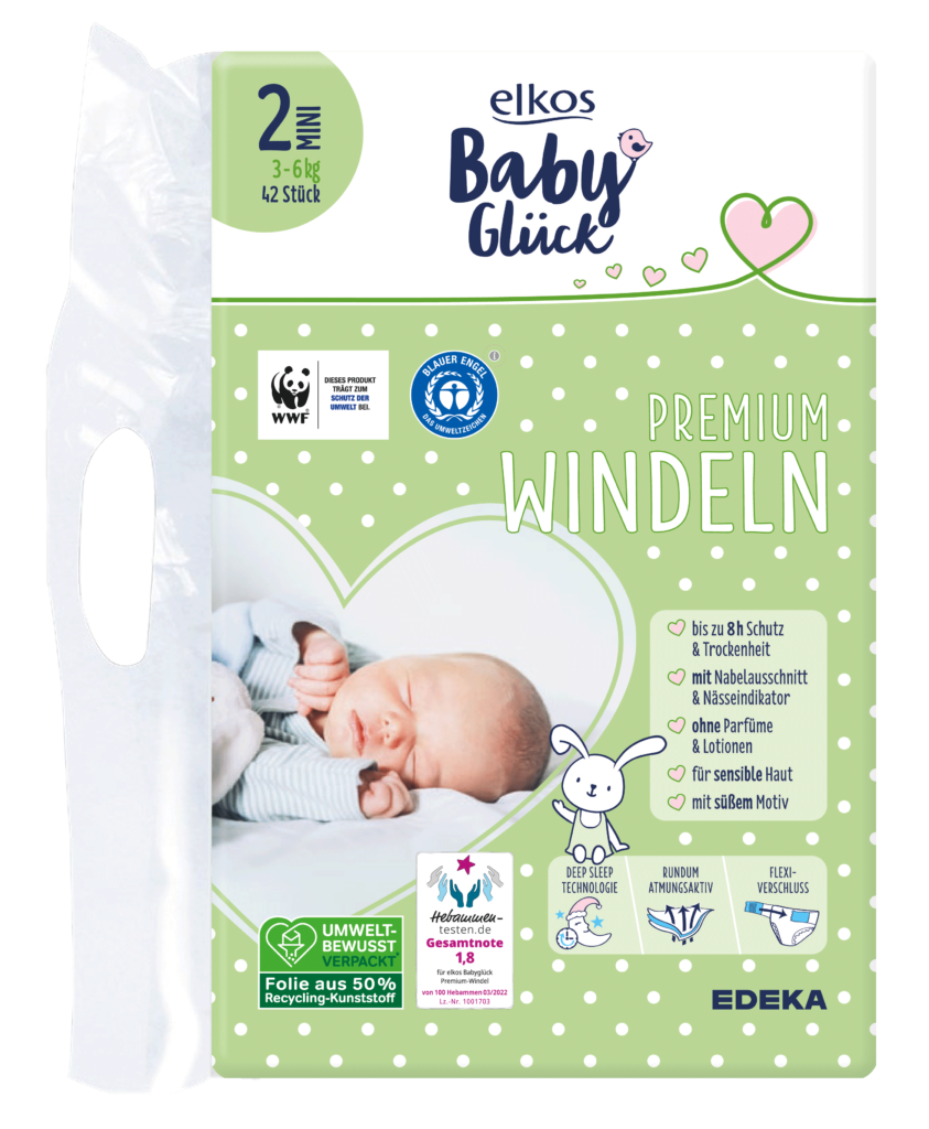 2022 elkos Babyglück Premium-Windel Größe 2 Packshot