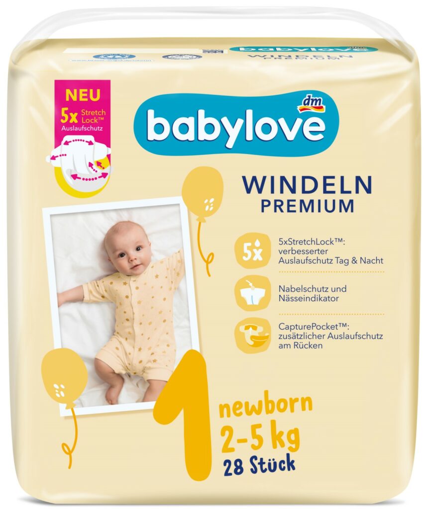 dm babylove newborn gr. 1 Windel Packshot