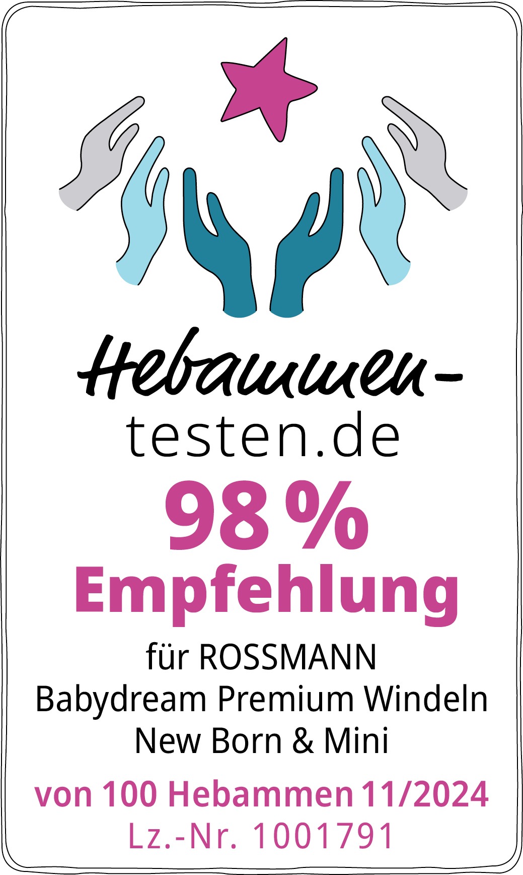 Siegel Rossmann Windeln New Born und Mini 2024