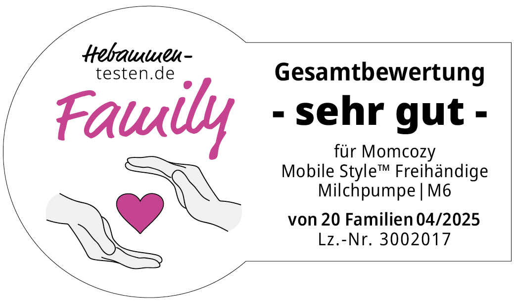 Momcozy M6 Elternumfrage Siegel