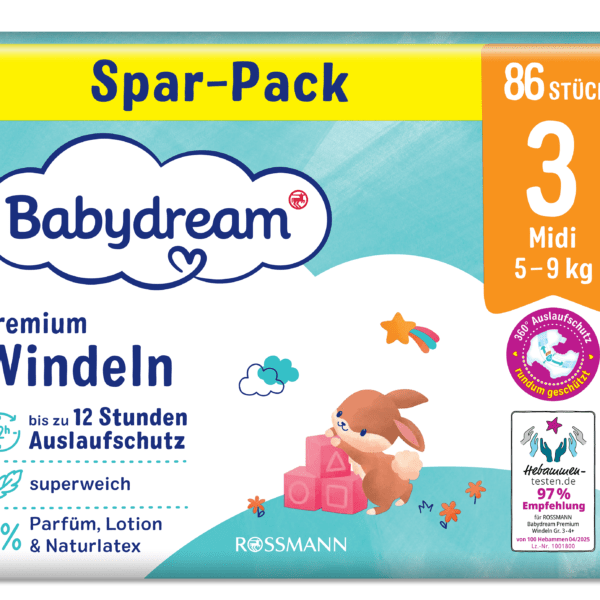 Rossmann Babydream Windeln Gr. 3 Midi Packshot