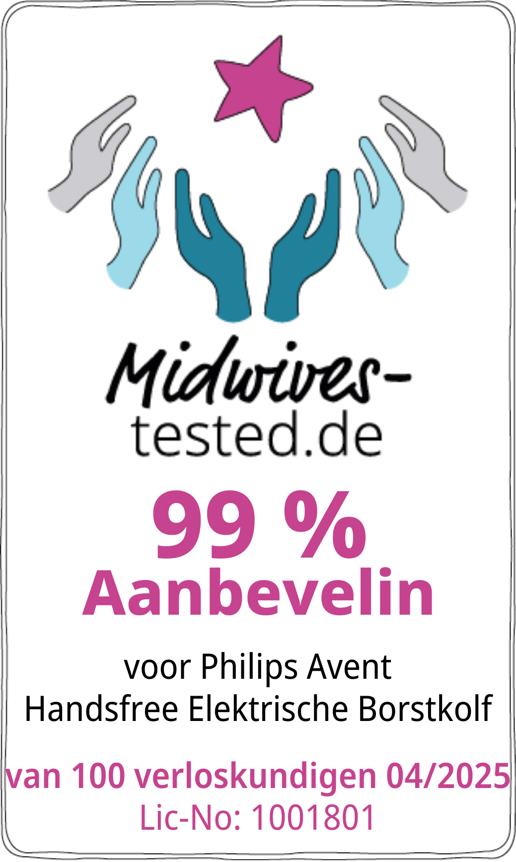Philips Avent Hands-free elektrische Milchpumpe Siegel 2025 niederländisch