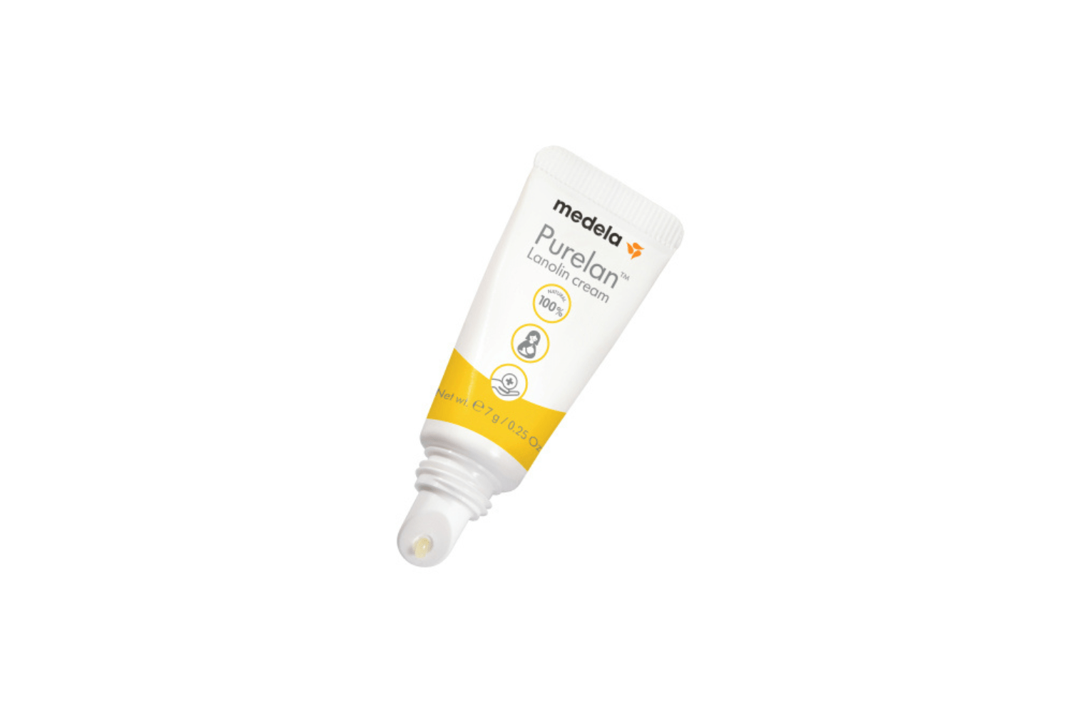 Medela Purelan 7g Produktbild mit Lippenapplikator