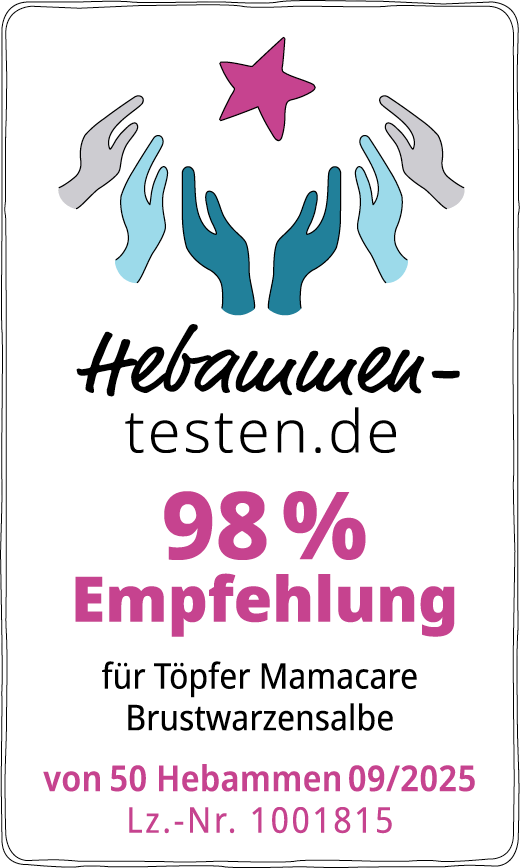 Töpfer Mamacare Brustwarzensalbe Siegel 2025