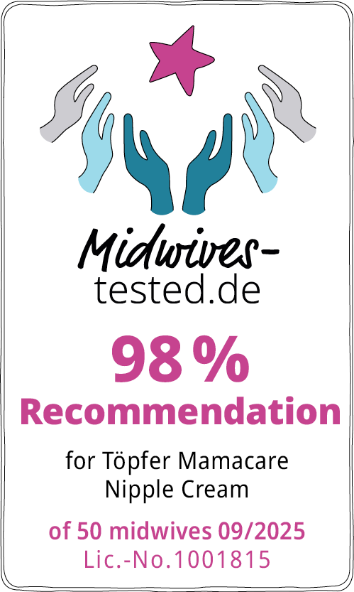 Töpfer Mamacare Brustwarzensalbe Siegel 2025 englisch